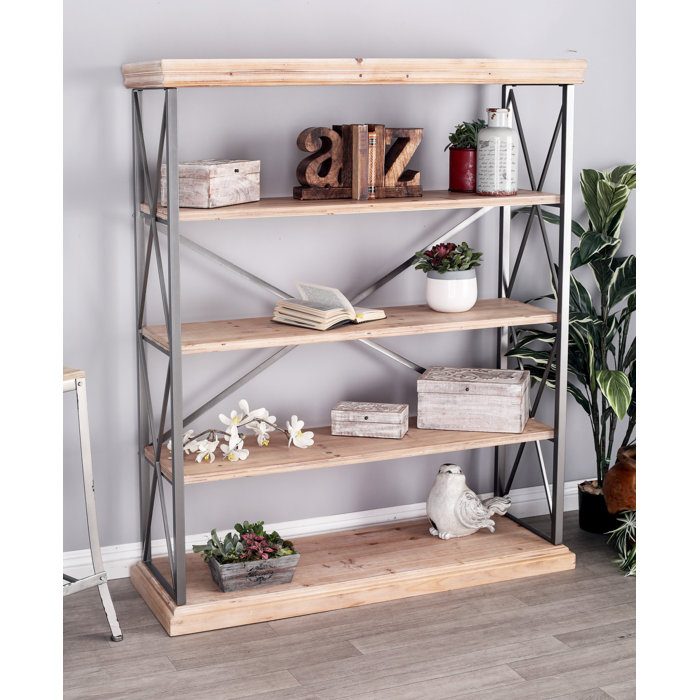 Gracie Oaks Lykens 60'' H x 48'' W Steel Etagere Bookcase & Reviews